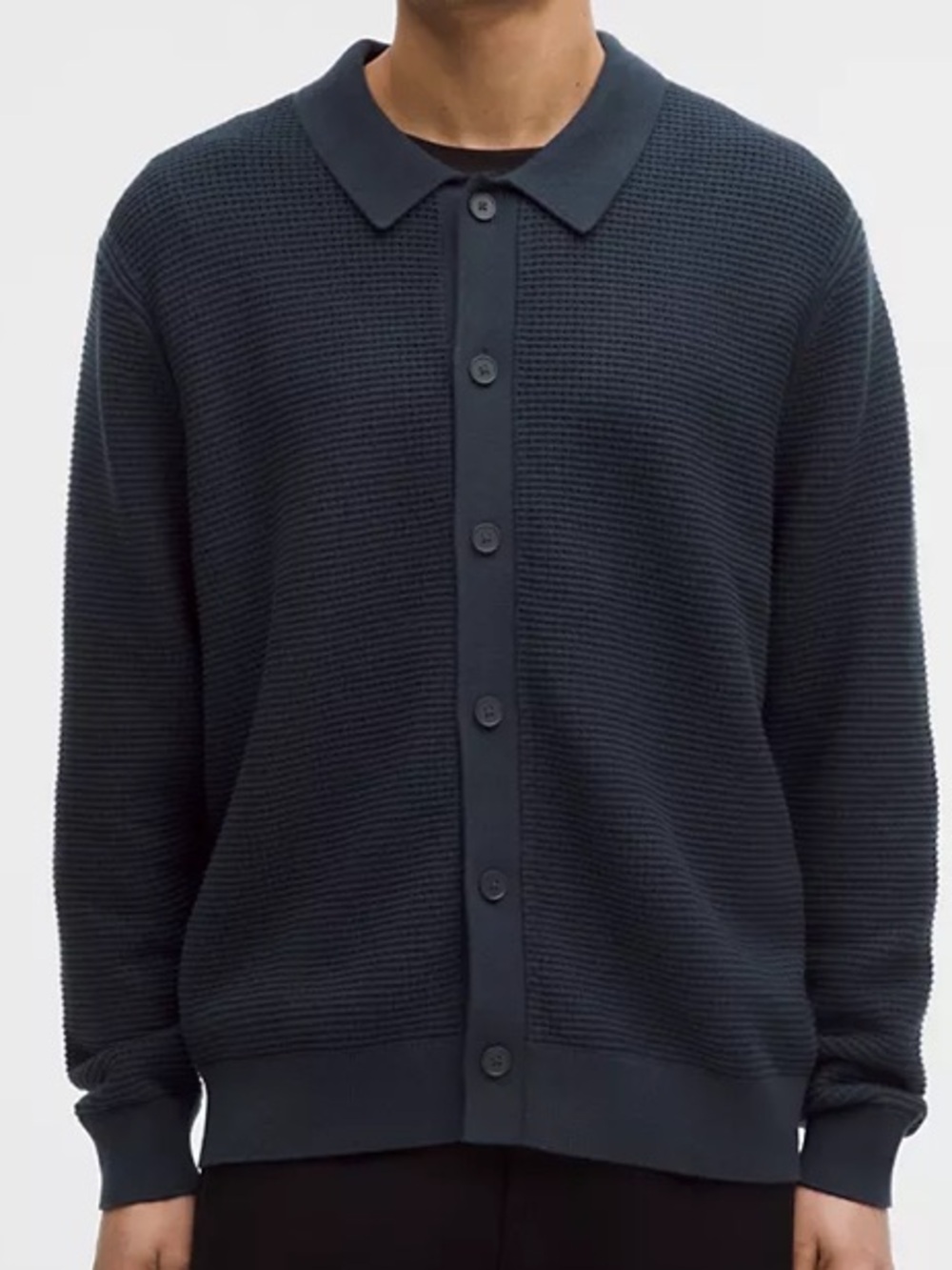 Lululemon Cotton-Blend Knit Collared Cardigan NWT